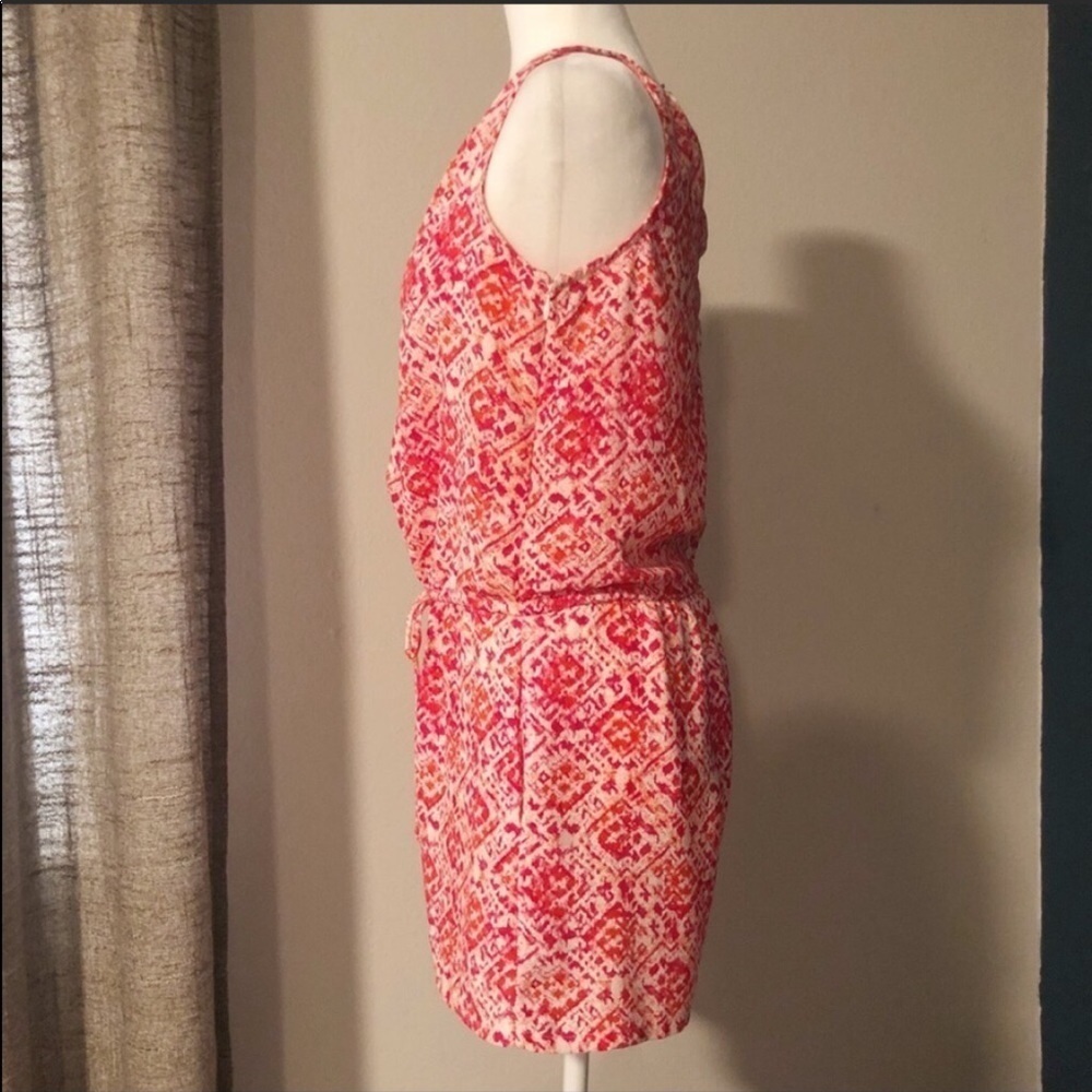 Gap Red Pink Patterned Romper - image 4